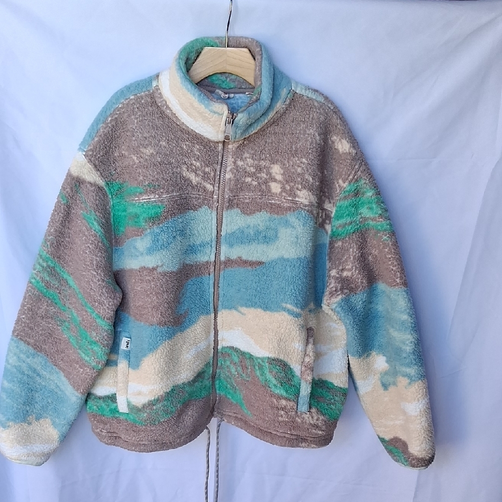 Levi's Atlas Sherpa Mountain Lanscape XS Green Blue